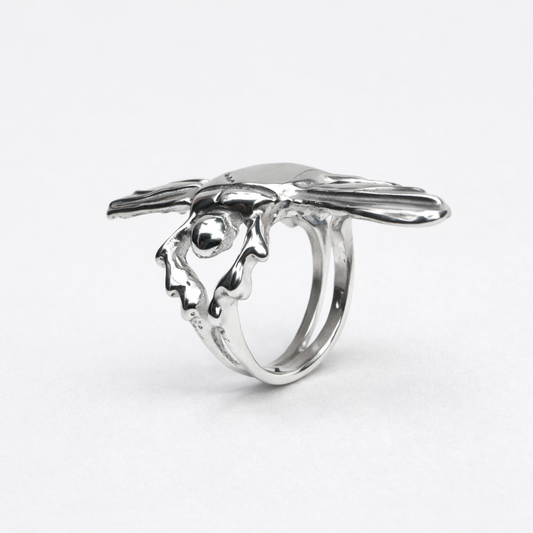 Sacred Scarab Amulet - Silver