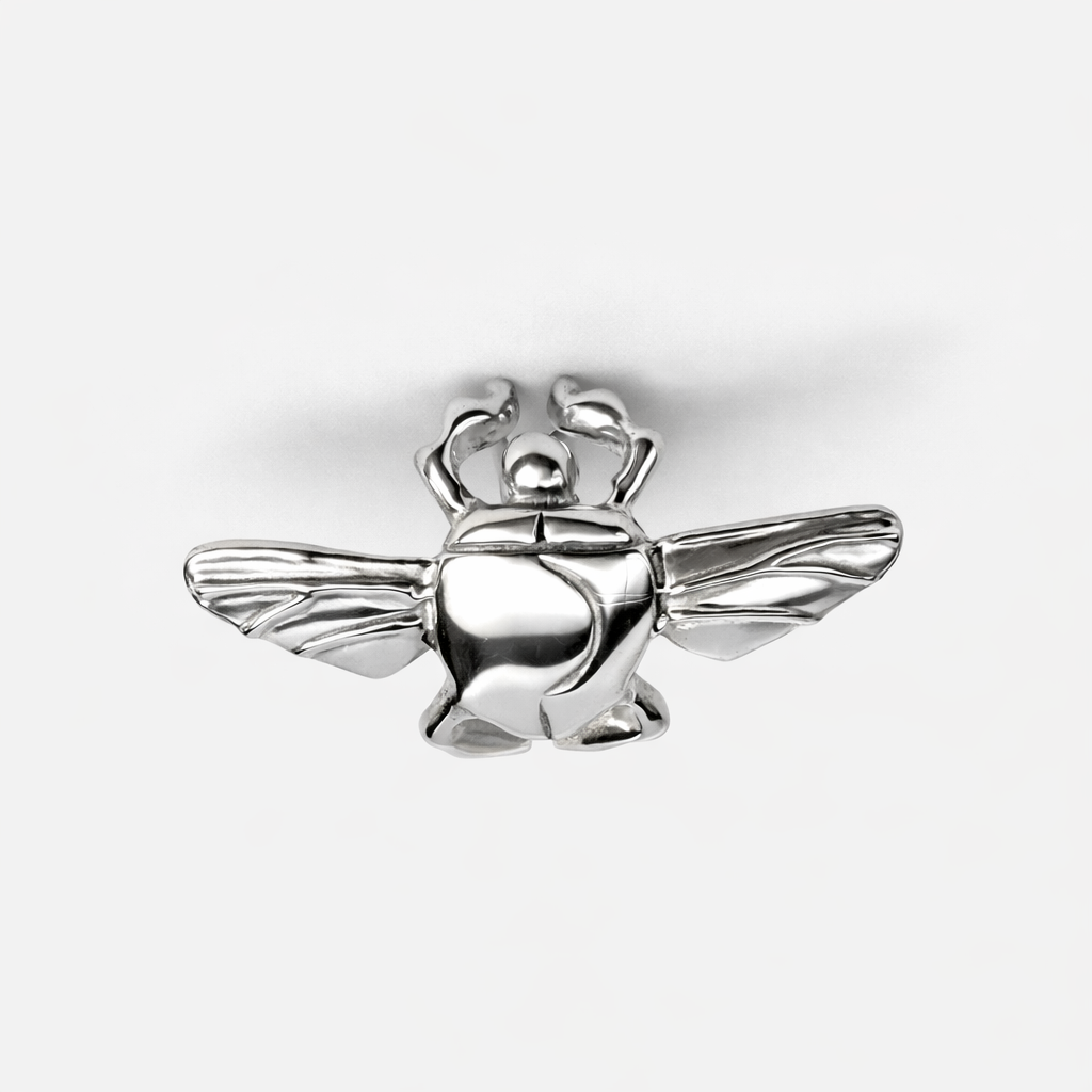 Sacred Scarab Amulet - Silver