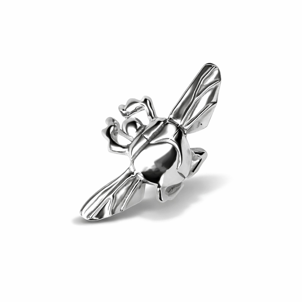 Sacred Scarab Amulet - Silver
